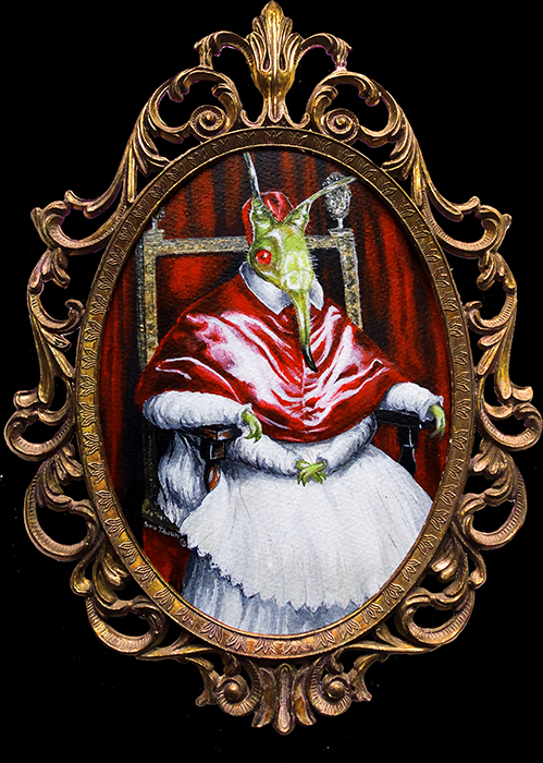Aphid Pope after Velazquez insect painting by Drakula Approved