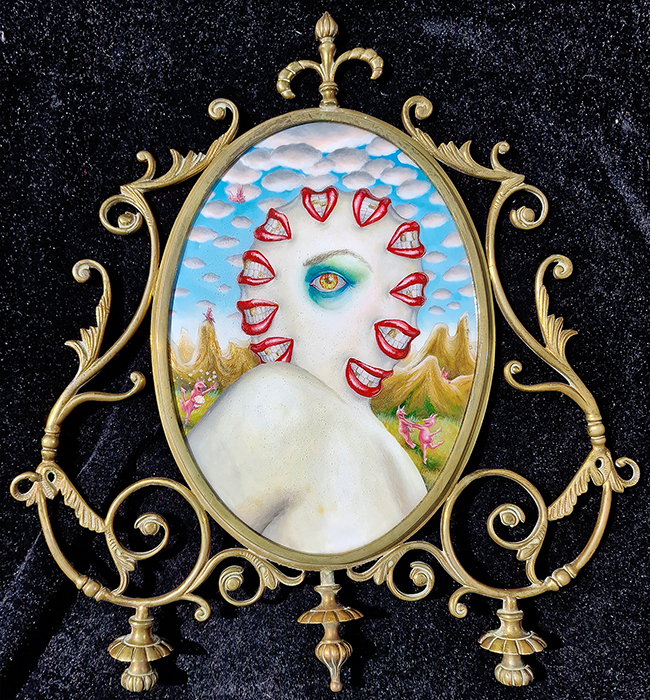 Glamourpuss weird art surreal painting by Drakula Approved