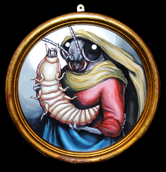Madona Firefly with larvae after Raphael insect painting by Drakula Approved